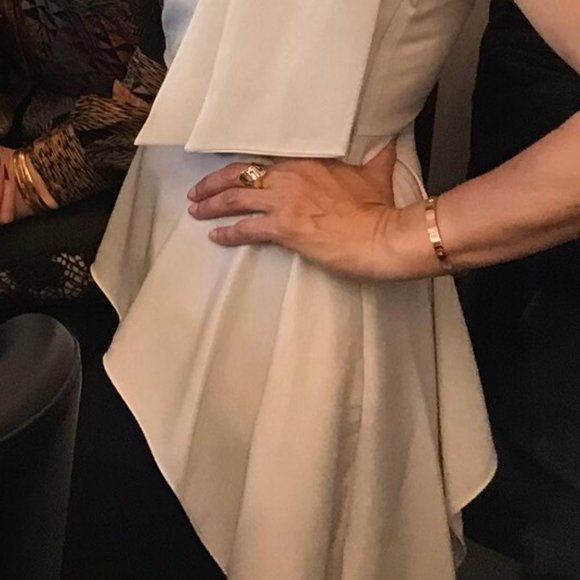 BCBGMAXAZRIA Metallic Draped One-Shoulder Top - Picture 3 of 4